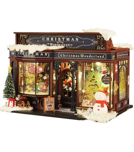 Amazon | クリスマス ドール ハウス ミニチュア、クリスマス ドール